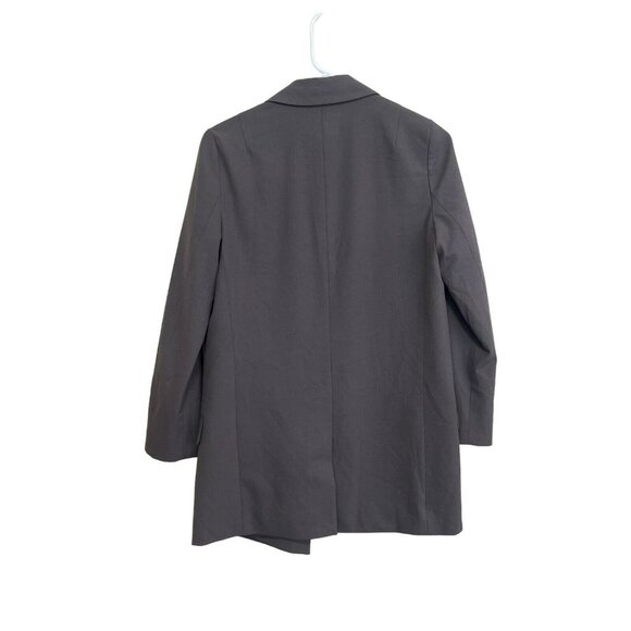 All Saints Black Smoke Aleida Open Long Length Blazer Jacket Size 4 NEW - Picture 8 of 11